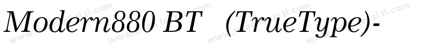 Modern880 BT 粗体(TrueType)字体转换